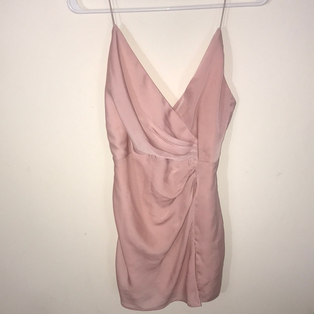 Tobi Blush Pink Satin Slip Dress